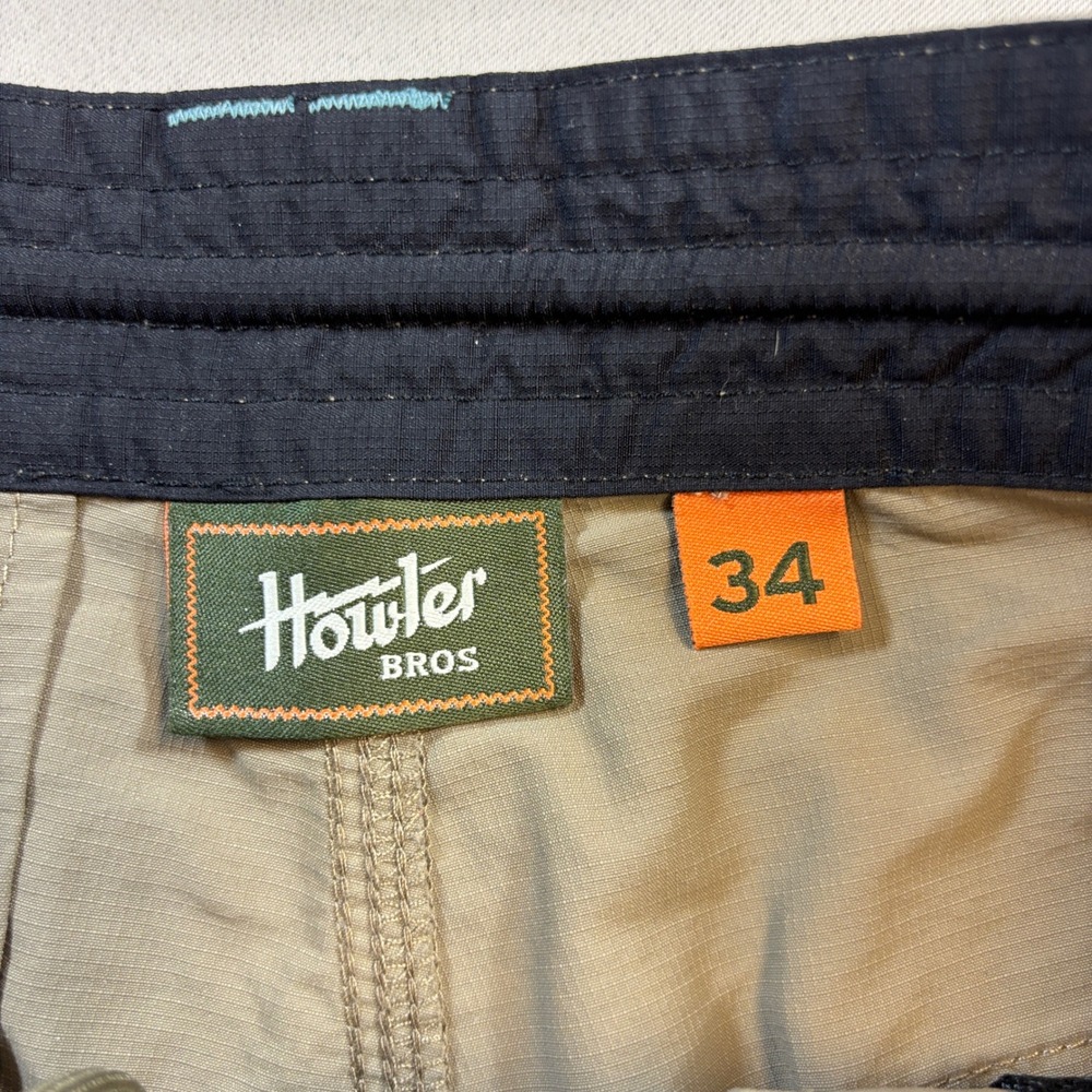 Howler Bros Horizon Hybrid Short Men 34 Tan Ripstop Nylon Fishing Hiking Outdoor - Picture 3 of 16
